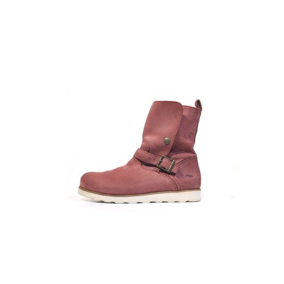 Birkenstock 36 Magdala Footprints Nubuck Antique Red Boots Womens 5 - Picture 1 of 12